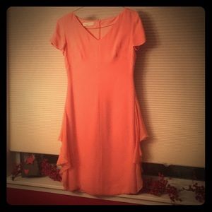Vintage Valentino Tea-length Coral Dress
